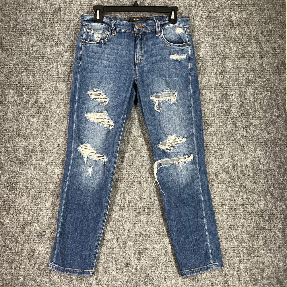 Joe's Jeans Blue Distressed Ankle Jeans